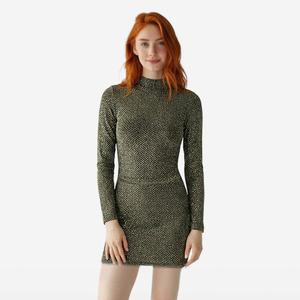 Juniors Madden Girl Metallic Mock Neck Mini Sheath Dress alternate view